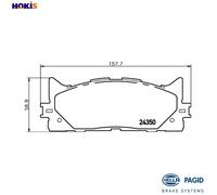 BRAKE PAD SET DISC BRAKE 8DB 355 012-401 FOR LEXUS TOYOTA HAWTAI 2.4L 4cyl ES ES