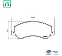 HELLA 8DB 355 012-761 Brake pad set