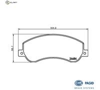 HELLA 8DB 355 012-761 Brake pad set