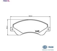 BRAKE PAD SET DISC BRAKE 8DB 355 012-771 FOR FORD AUSTRALIA QVFA/SRFE 2.2L 4cyl