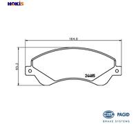 HELLA 8DB 355 012-771 Brake pad set