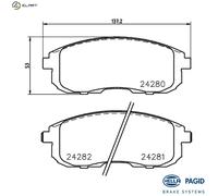 HELLA 8DB 355 012-901 Brake pad set