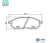 BRAKE PAD SET DISC BRAKE 8DB 355 013-141 FOR RENAULT KOLEOS/SUV INFINITI 2.0L