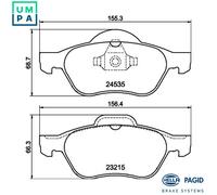BRAKE PAD SET DISC BRAKE 8DB 355 013-271 FOR RENAULT CLIO/EURO/III/CAMPUS 1.5L