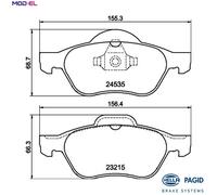 BRAKE PAD SET DISC BRAKE 8DB 355 013-271 FOR RENAULT SCENIC/MPV/II MEGANE/Van