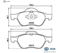 BRAKE PAD SET DISC BRAKE 8DB 355 013-271 FOR RENAULT CLIO/EURO/III/CAMPUS 1.5L