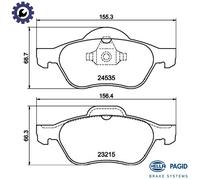 BRAKE PAD SET DISC BRAKE 8DB 355 013-271 FOR RENAULT CLIO/EURO/III/CAMPUS 1.5L