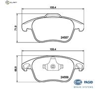 HELLA 8DB 355 013-351 Brake pad set