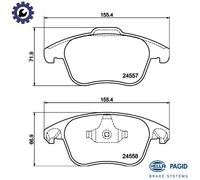 BRAKE PAD SET DISC BRAKE 8DB 355 013-351 FOR DS VAUXHALL CORSA/Mk OPEL 3cyl 1.8L