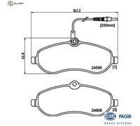 BRAKE PAD SET DISC BRAKE 8DB 355 013-411 FOR PEUGEOT EXPERT/Platform/Chassis