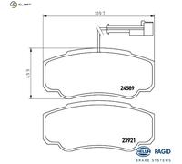 HELLA 8DB 355 013-511 Brake pad set