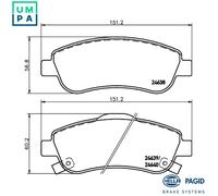 HELLA 8DB 355 013-611 Brake pad set