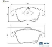BRAKE PAD SET DISC BRAKE 8DB 355 013-731 FOR PEUGEOT 407/SW/Van 508 CITROEN