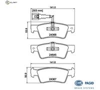 BRAKE PAD SET DISC BRAKE 8DB 355 013-841 FOR VW CARAVELLE/Bus/TRANSPORTER/Mk