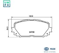 HELLA 8DB 355 013-901 Brake pad set