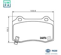 BRAKE PAD SET DISC BRAKE 8DB 355 014-211 FOR JEEP GRAND/CHEROKEE/III/SUV FPV