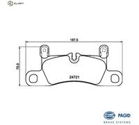 BRAKE PAD SET DISC BRAKE 8DB 355 015-121 FOR PORSCHE M06.EC MCG.E/FA/EA 3.0L