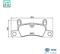 HELLA 8DB 355 015-121 Brake pad set