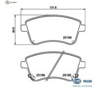 BRAKE PAD SET DISC BRAKE 8DB 355 015-331 FOR KIA VENGA/Hatchback/Van 1.4L 4cyl
