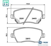 HELLA 8DB 355 015-981 Brake pad set