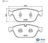 HELLA 8DB 355 016-021 Brake pad set