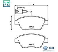 BRAKE PAD SET DISC BRAKE 8DB 355 016-071 FOR ALFA ROMEO PEUGEOT FIAT 0.9L 4cyl