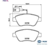 HELLA 8DB 355 016-071 Brake pad set