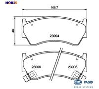 HELLA 8DB 355 016-661 Brake pad set