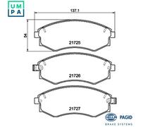 HELLA 8DB 355 016-691 Brake pad set