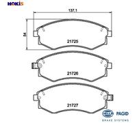 HELLA 8DB 355 016-691 Brake pad set