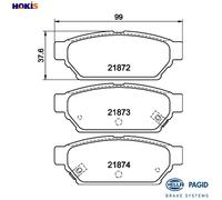 HELLA 8DB 355 016-701 Brake pad set