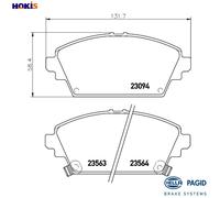 HELLA 8DB 355 017-171 Brake pad set