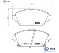 HELLA 8DB 355 017-171 Brake pad set