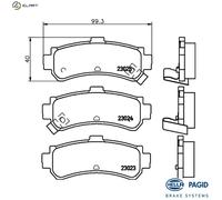 HELLA 8DB 355 017-191 Brake pad set
