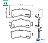 HELLA 8DB 355 017-191 Brake pad set