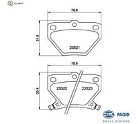 HELLA 8DB 355 017-221 Brake pad set