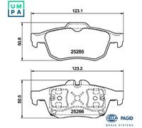 HELLA 8DB 355 017-341 Brake pad set