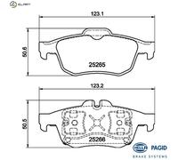 HELLA 8DB 355 017-341 Brake pad set