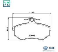 BRAKE PAD SET DISC BRAKE 8DB 355 017-701 FOR RIICH CHERY RELY AUDI 2.0L 4cyl G3