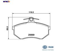 BRAKE PAD SET DISC BRAKE 8DB 355 017-701 FOR RIICH CHERY RELY AUDI 2.0L 4cyl G3