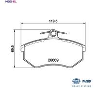 BRAKE PAD SET DISC BRAKE 8DB 355 017-701 FOR RIICH CHERY TENGO/Hatchback J3 2.0L