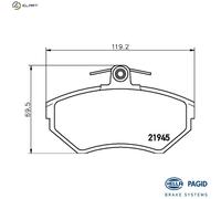 BRAKE PAD SET DISC BRAKE 8DB 355 018-241 FOR VW PANEL/II/Box/Body/MPV VAN 1.4L