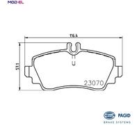 BRAKE PAD SET DISC BRAKE 8DB 355 018-281 FOR MERCEDES-BENZ M 166.995 2.1L 4cyl
