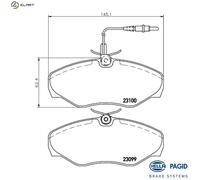 Brake Pad Set For Disc Brake HELLA 8DB 355 018-501 Fits Renault Espace