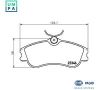 BRAKE PAD SET DISC BRAKE 8DB 355 018-541 FOR PEUGEOT PARTNER/PATAGONICA/URBANA