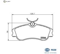 BRAKE PAD SET DISC BRAKE 8DB 355 018-541 FOR PEUGEOT PARTNER/PATAGONICA/URBANA