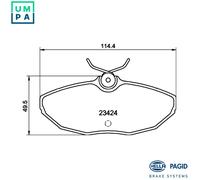 BRAKE PAD SET DISC BRAKE 8DB 355 018-561 FOR DAIMLER JAGUAR TROLLER 4.2L 8cyl