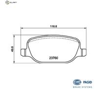 BRAKE PAD SET DISC BRAKE 8DB 355 018-771 FOR ALFA ROMEO LANCIA 1.7L 4cyl SPIDER