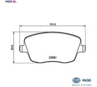 HELLA 8DB 355 018-801 Brake pad set