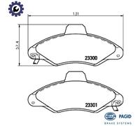 HELLA 8DB 355 019-291 Brake pad set